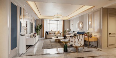 简欧客餐厅3D模型下载